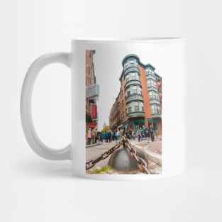 Traditional and historic brick architecture of North Square district of Boston Mug